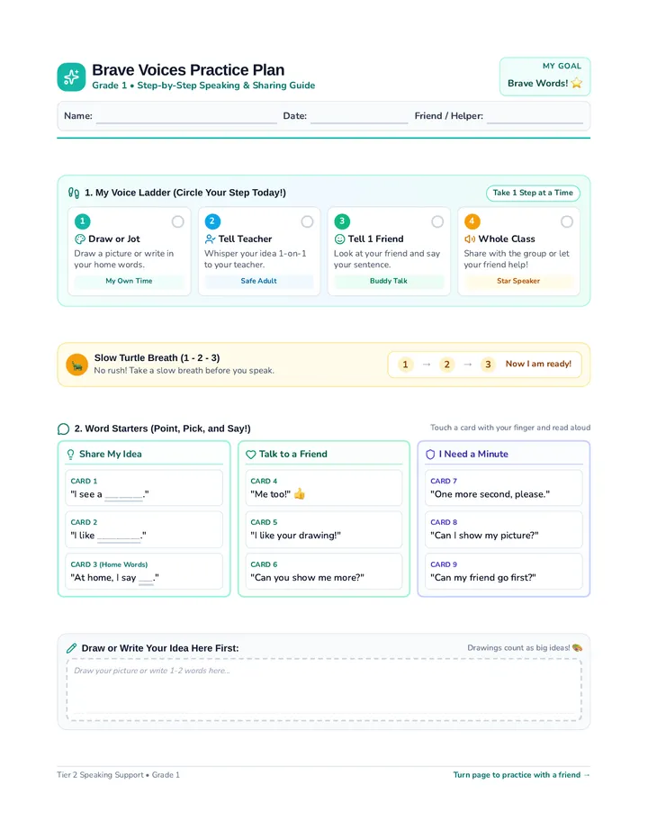 Brave Voices Practice Plan