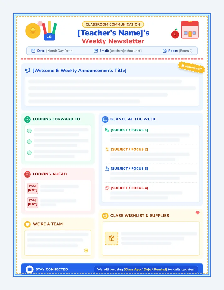 Schoolhouse Newsletter Template