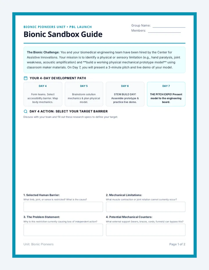 Bionic Sandbox Guide
