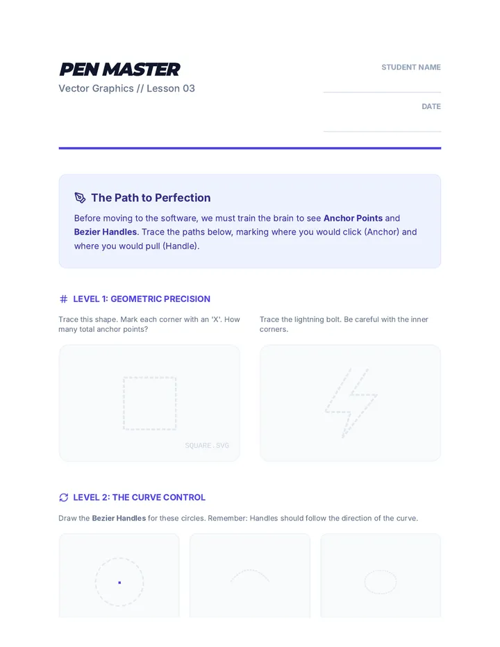 Pen Master Worksheet