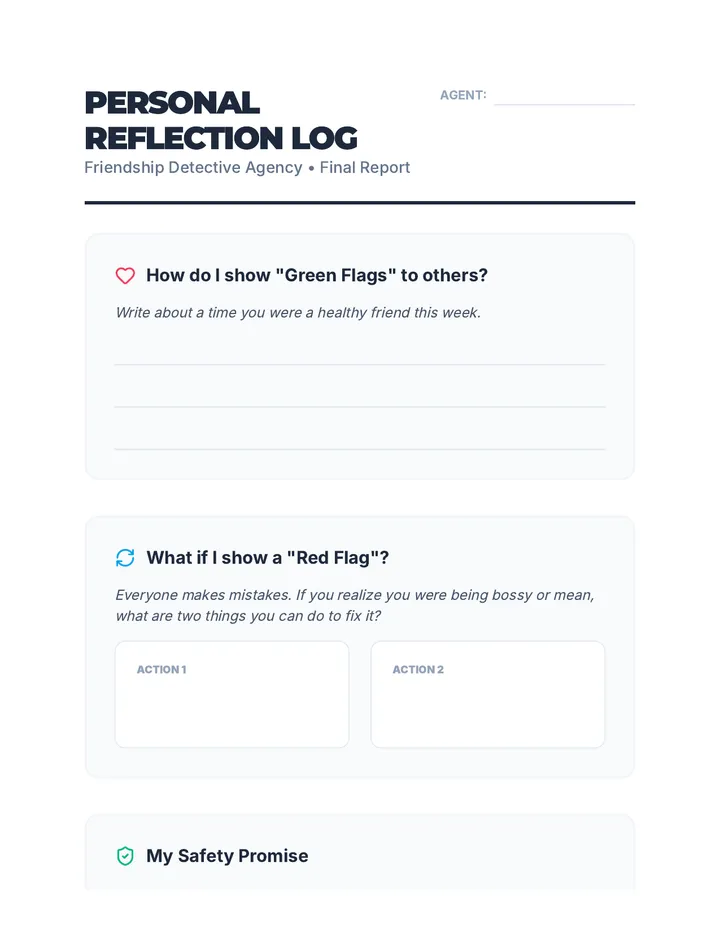 Friendship Reflection Log