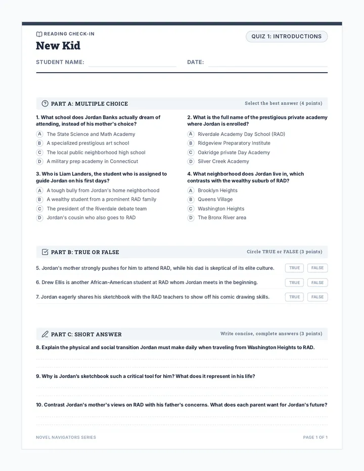 New Kid Introductions Quiz