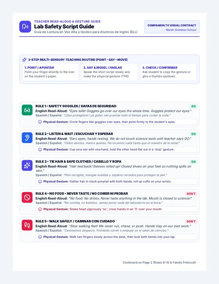 Lab Safety Script Guide