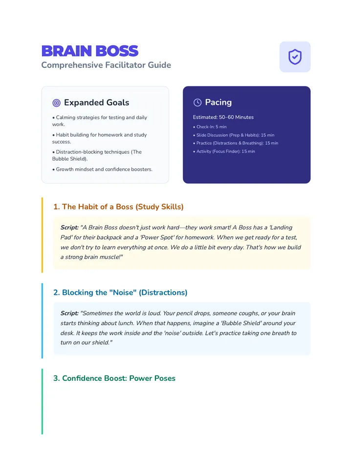 Brain Boss Teacher Guide