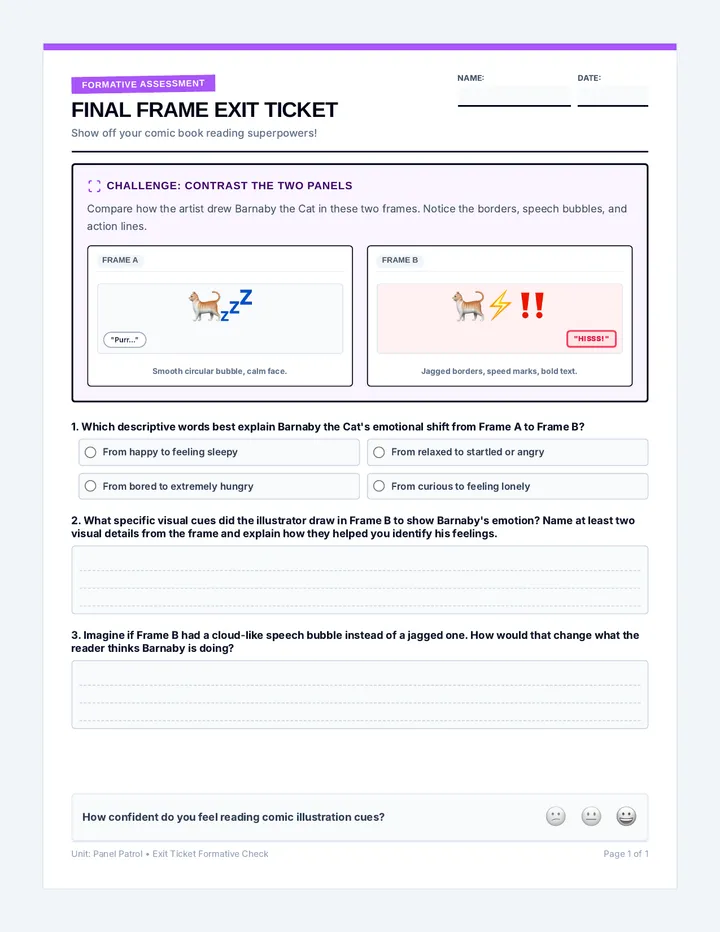 Final Frame Exit Ticket