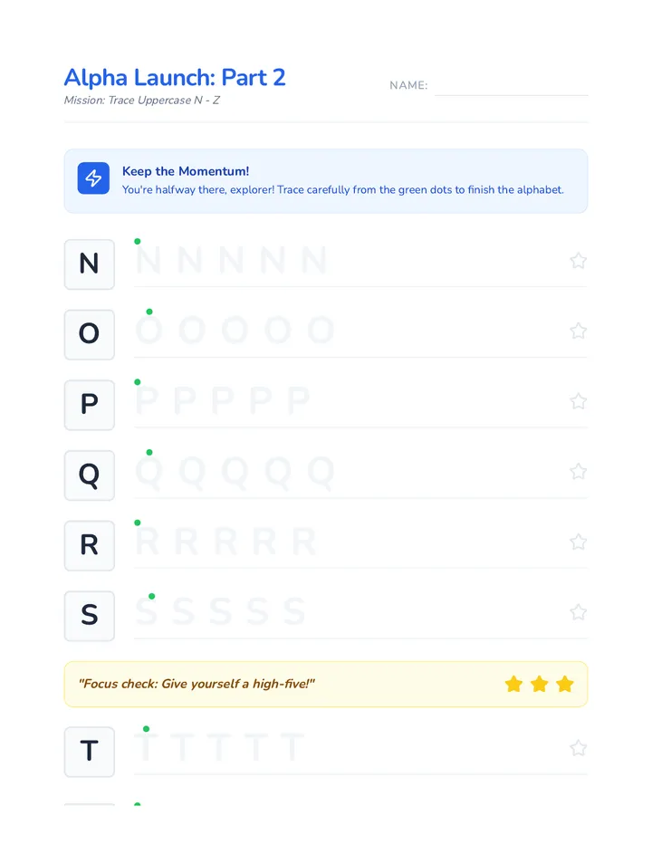 Alpha Launch Part 2 Worksheet
