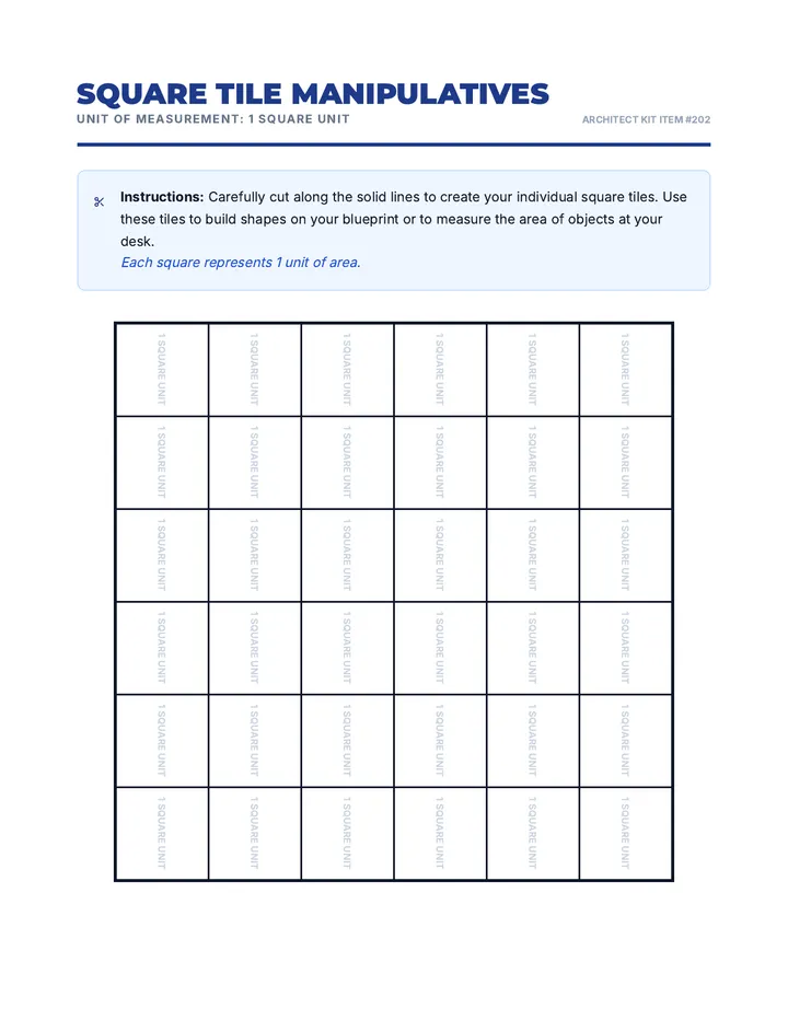Square Tile Manipulatives