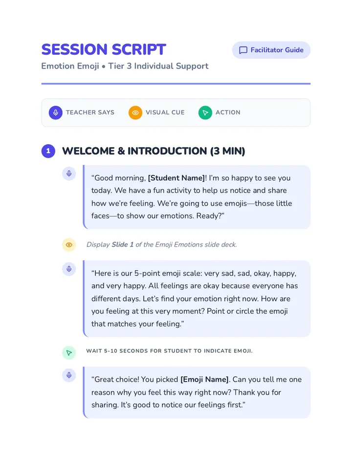 Emotion Emoji Session Script