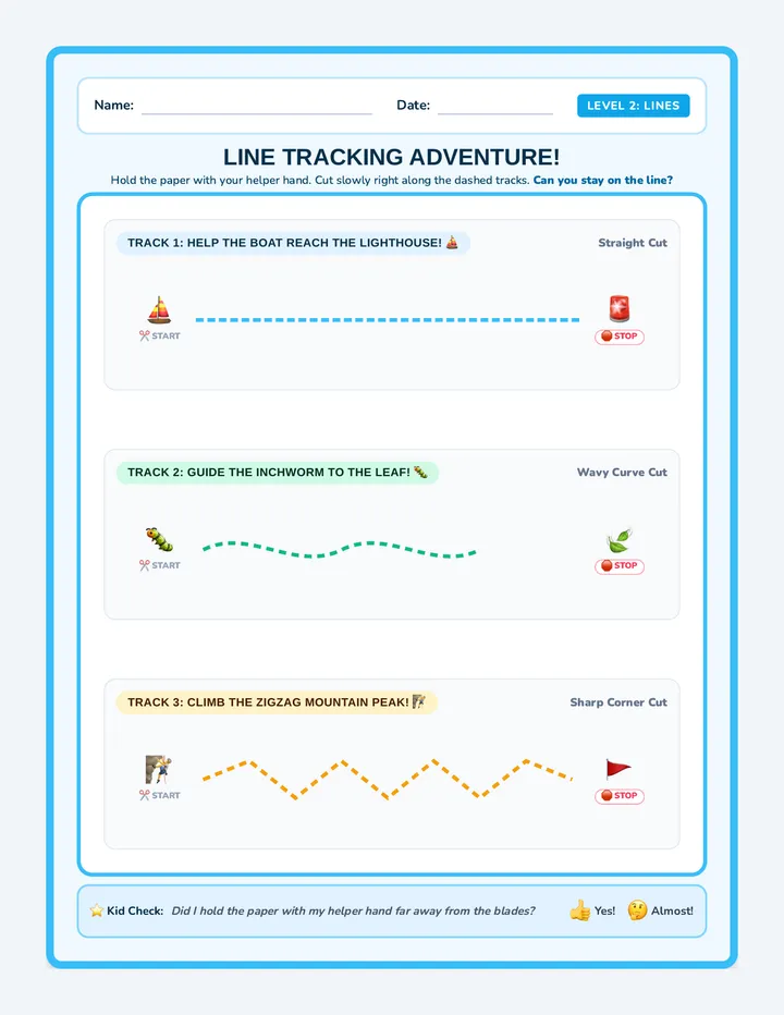 Line Tracker Worksheet