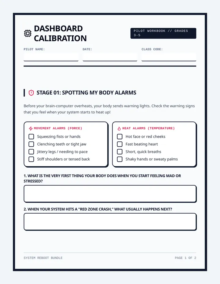 Dashboard Calibration Worksheet