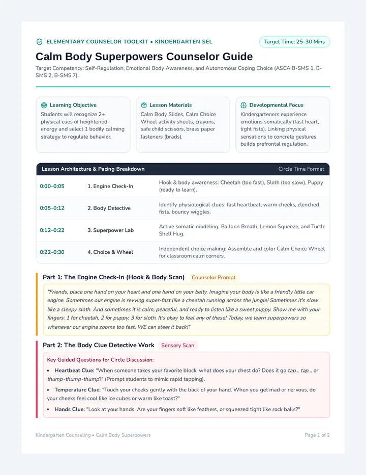Calm Crew Counselor Guide
