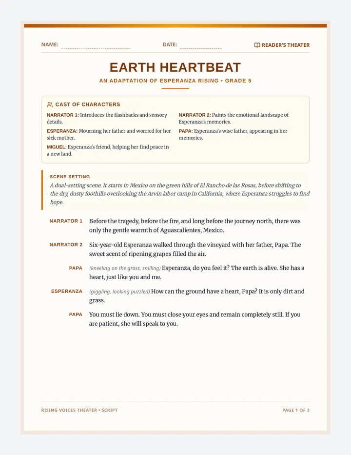 Earth Heartbeat Script
