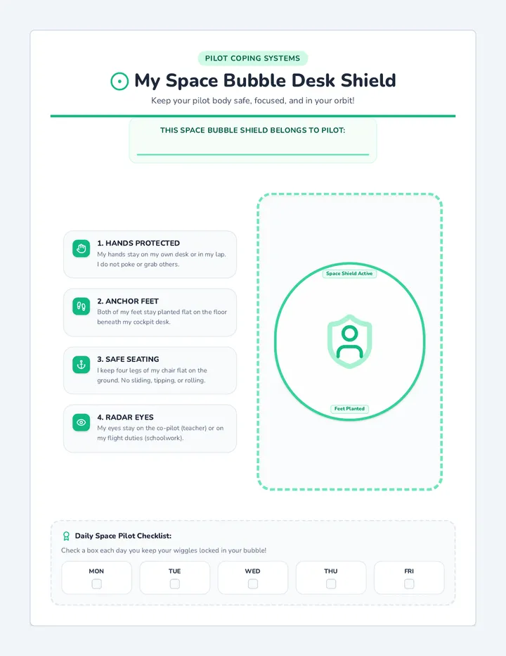 Space Bubble Desk Mats