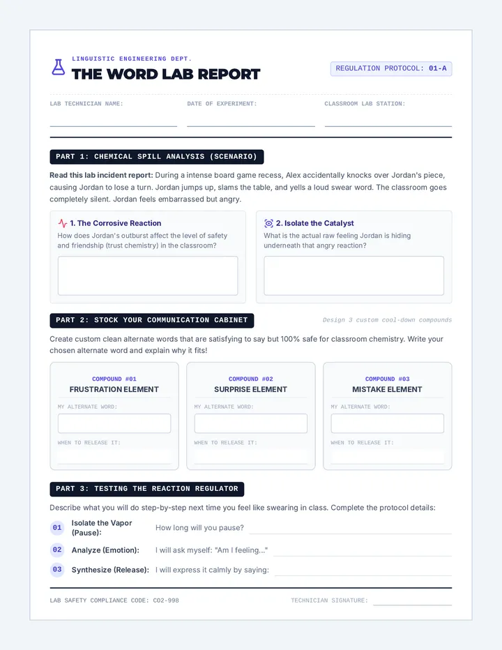 Word Lab Worksheet
