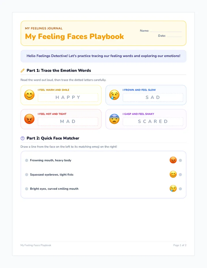 Feeling Faces Playbook