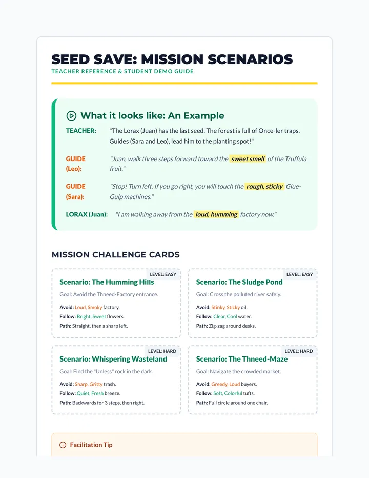 Seed Save Scenario Cards