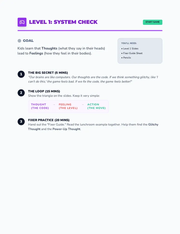 Simplified Lesson Guide