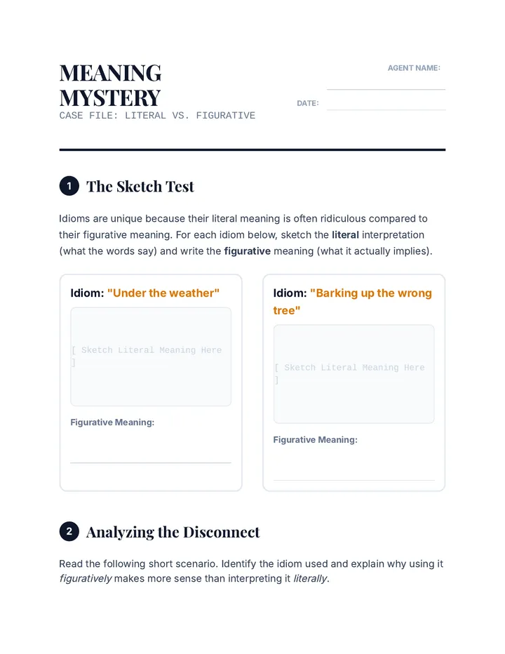 Double Meaning Worksheet