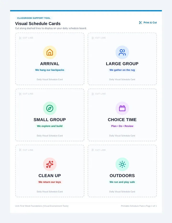 Routine Visual Cards