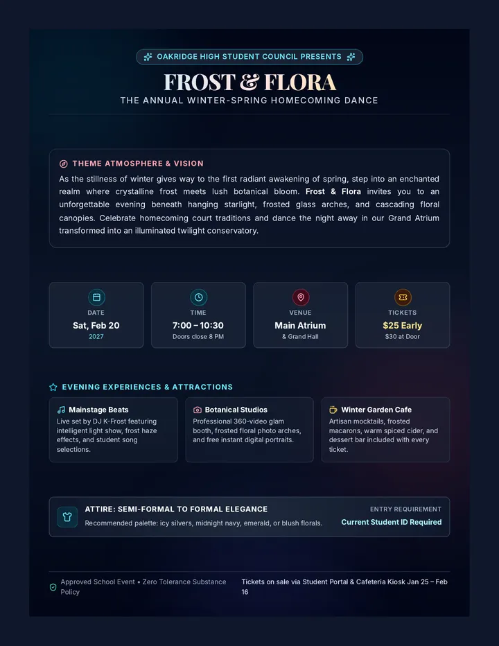 Frost Flora Event Description