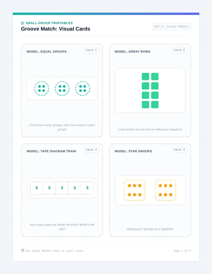 Groove Match Task Cards