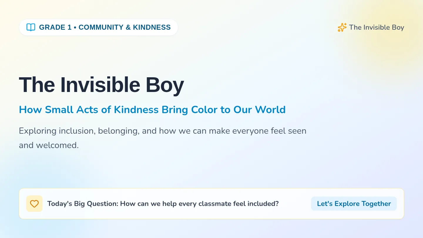 Invisible Boy Inclusion Slides
