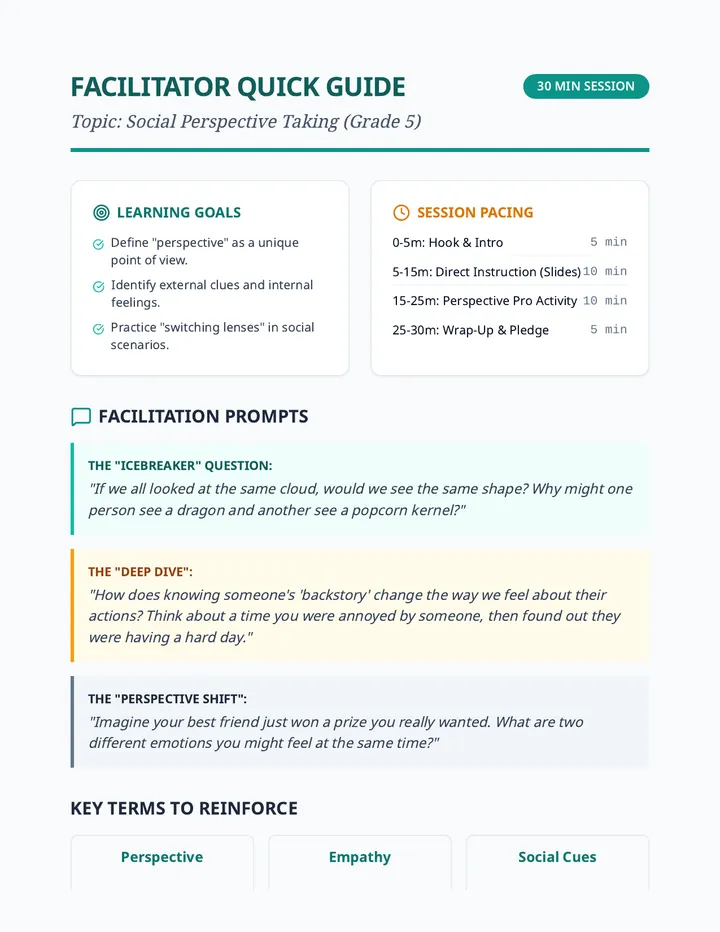 Facilitator Quick Guide