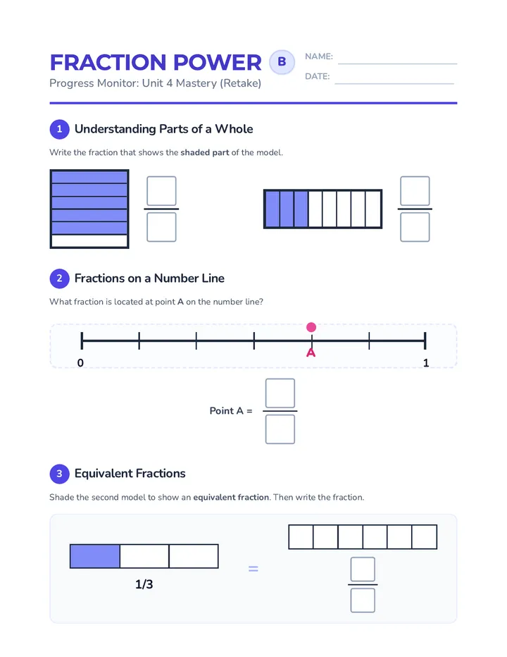 Fraction Power Quiz B