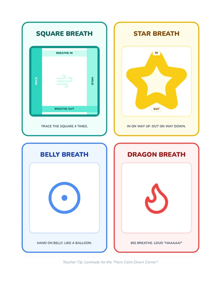 Hero Breathing Cards Student Tool