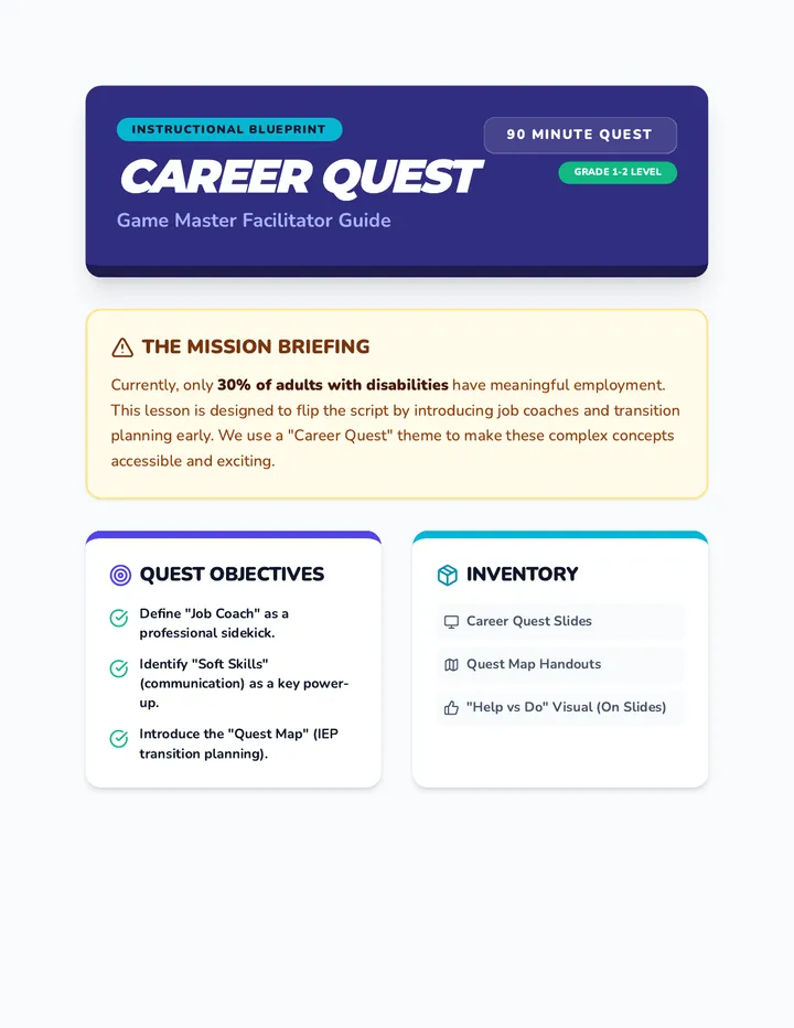 Career Quest Teacher Guide展