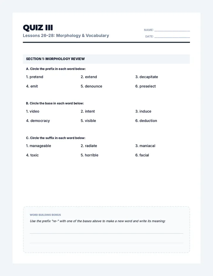 Lesson 30 Expanded Quiz