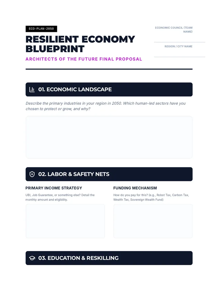 2050 Policy Proposal Template