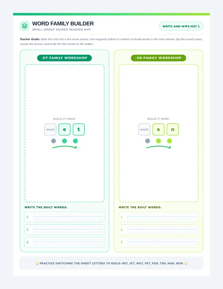 Short E Workmats