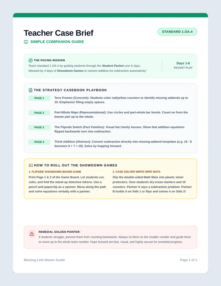 Missing Link Teacher Guide