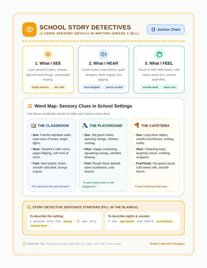 School Sensory Anchor Chart