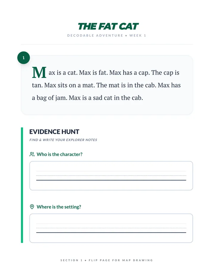 Short a Decodable Activity