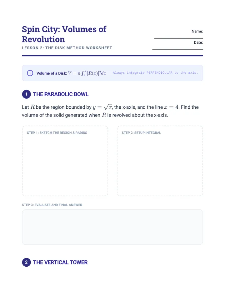 Spin City Worksheet