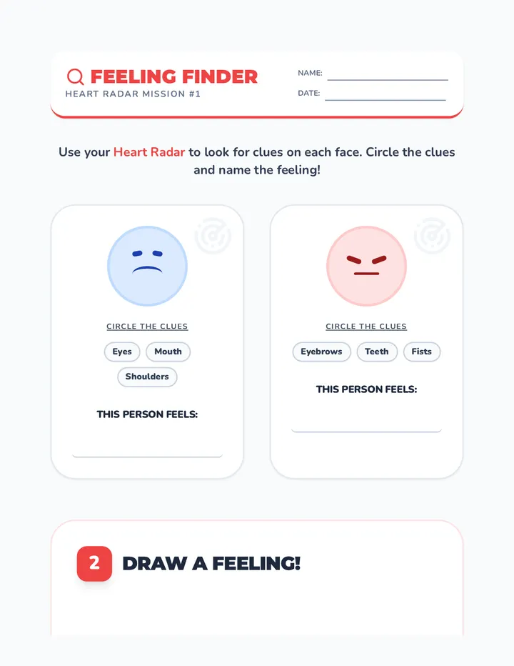 Feeling Finder Worksheet