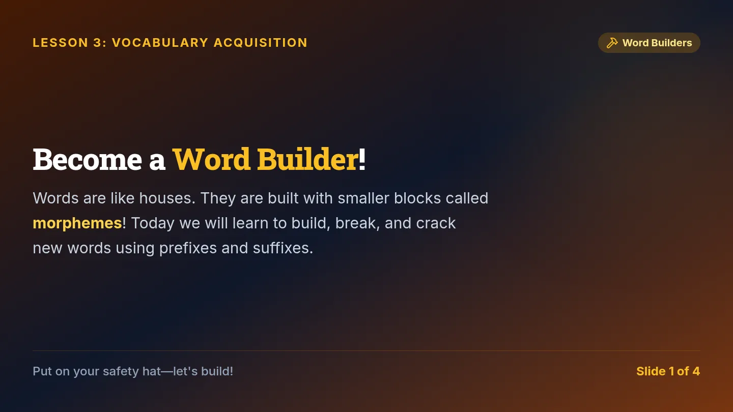Word Builders Presentation Slides