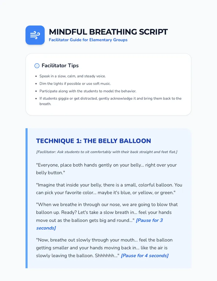 Mindful Breathing Script