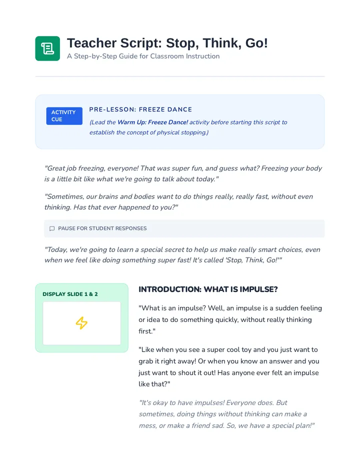 Stop Think Go • Lesson • Lenny.com