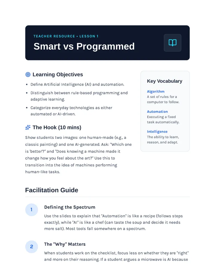 AI Explorer Teacher Guide