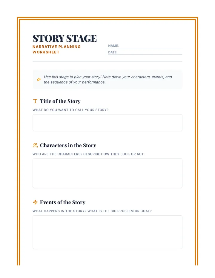 Story Stage Worksheet