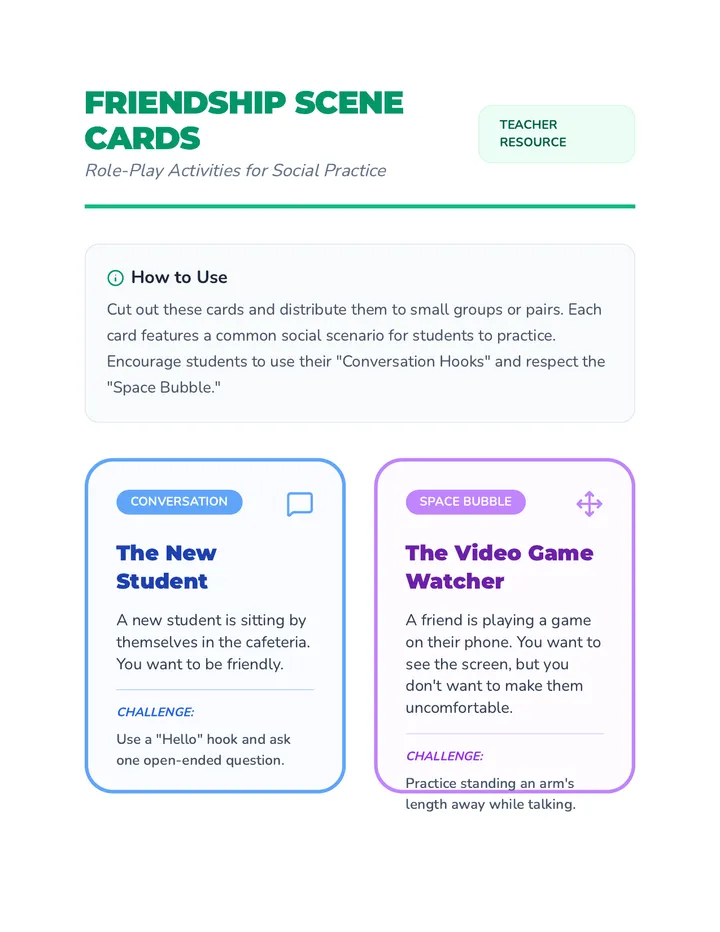 Friendship Scene Cards