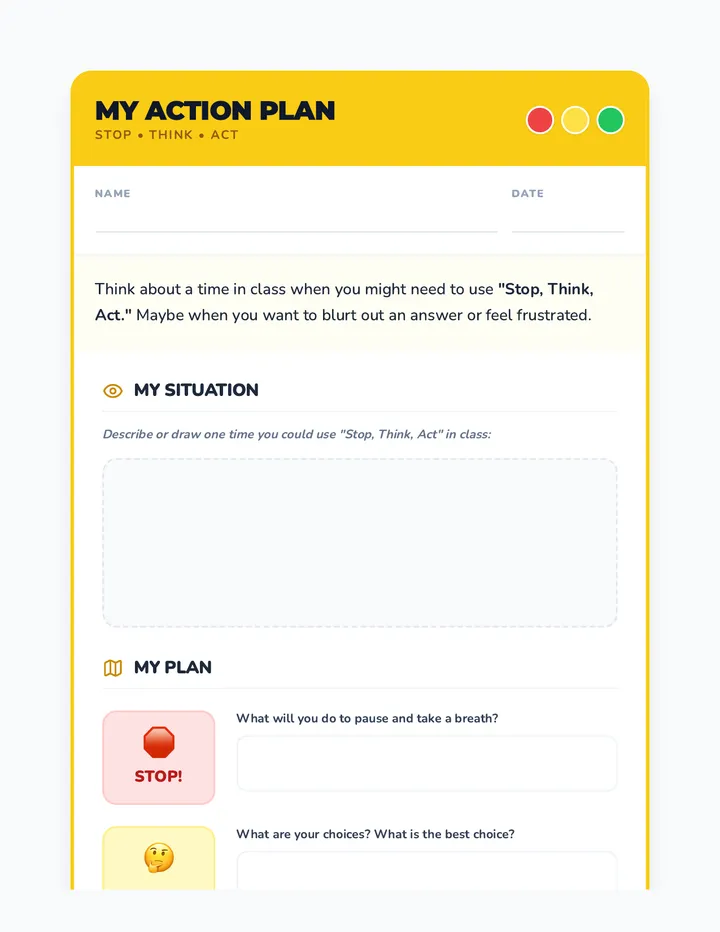 My Action Plan Activity