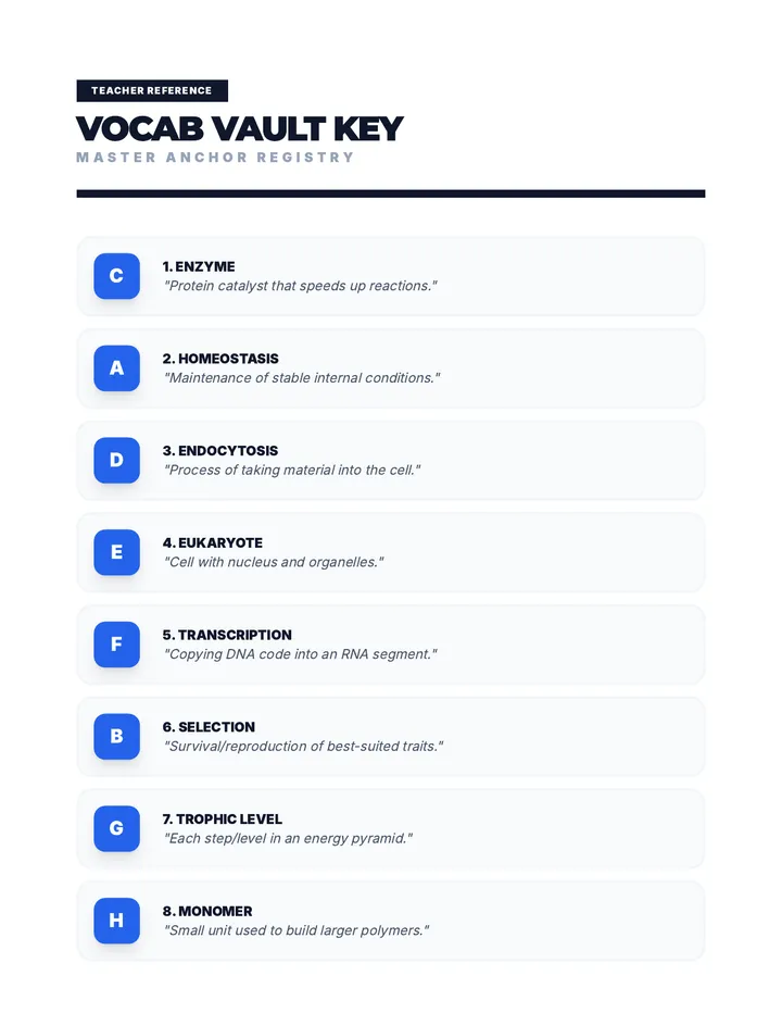 Vocab Vault Key