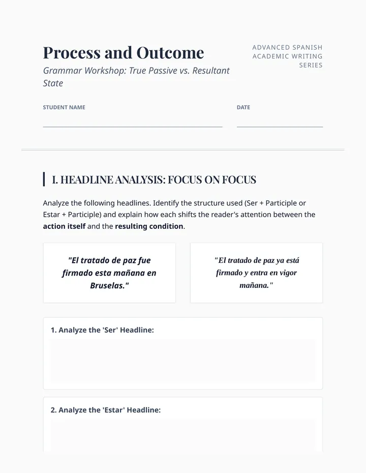 Process and Outcome Worksheet