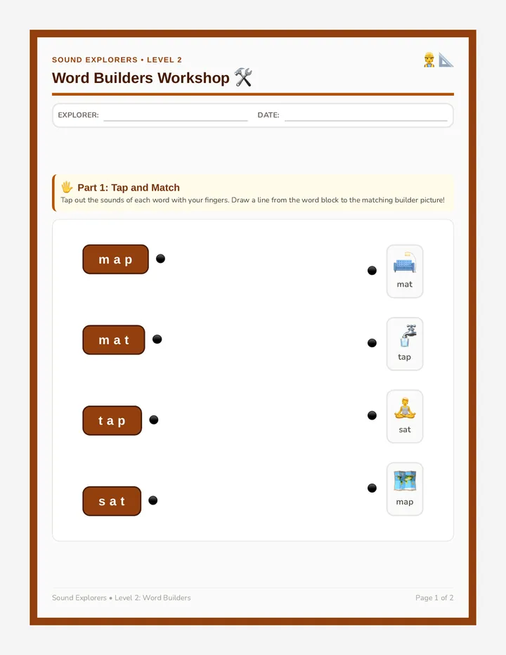 Word Builders Worksheet