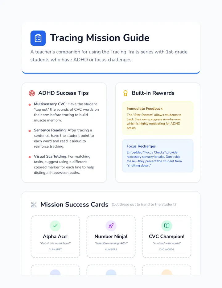 Tracing Mission Guide Teacher Resource