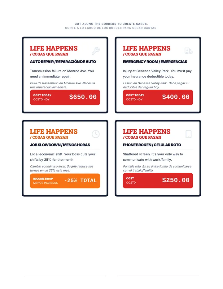 Bilingual Life Happens Cards